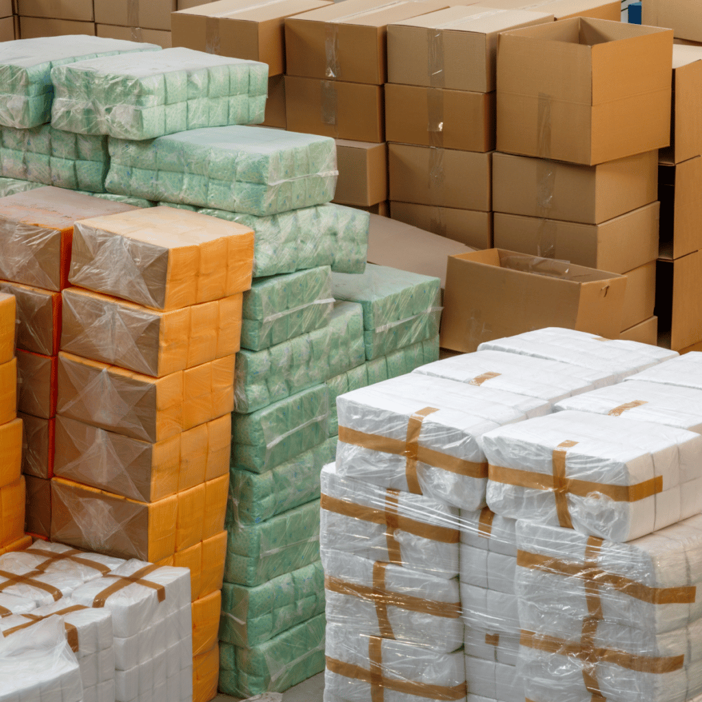 Warehouse in the Paper Shipping Process