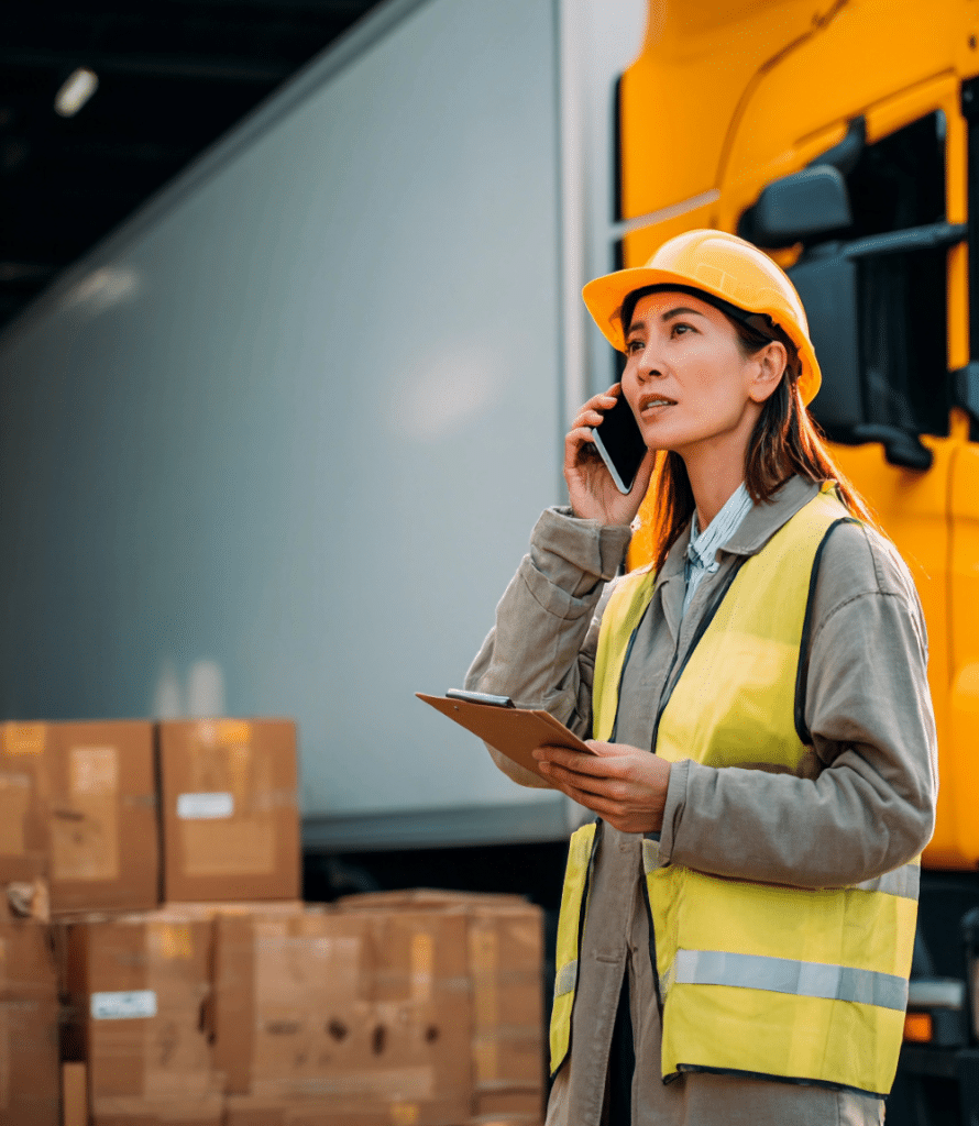 Woman on loading dock helping to create a Resilient Transportation Strategy