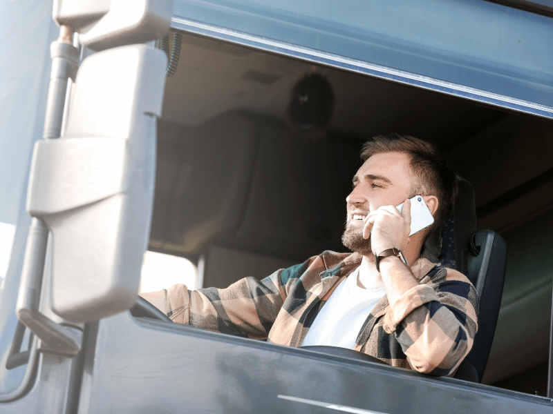 Truck Driver taking a tendered load