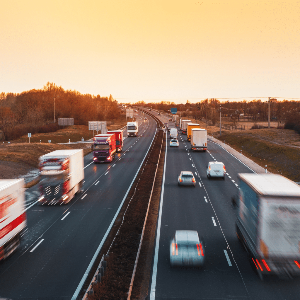 Truck Driver Route Highway